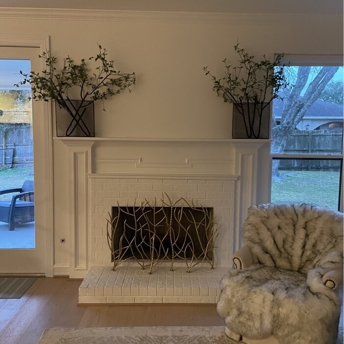 Memoire Single Panel Iron Fireplace Screen