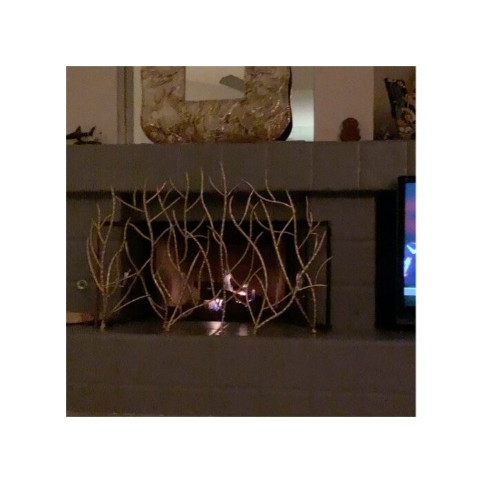 Memoire Single Panel Iron Fireplace Screen
