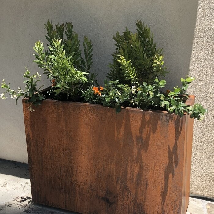 Metallic Series 1 - Piece Weathered Steel Planter Box