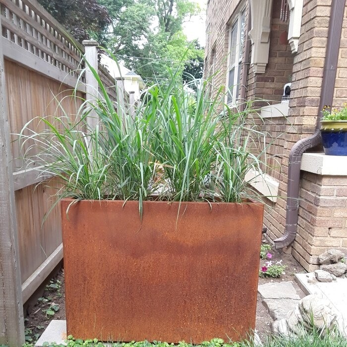 Metallic Series 1 - Piece Weathered Steel Planter Box