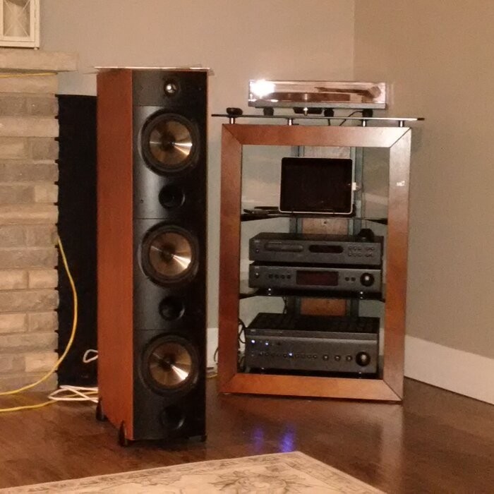 Modern & Contemporary Wood Audio Rack