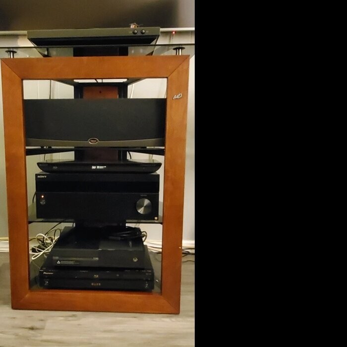 Modern & Contemporary Wood Audio Rack
