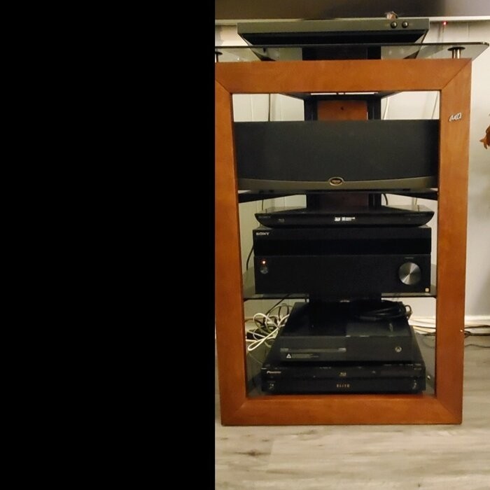 Modern & Contemporary Wood Audio Rack
