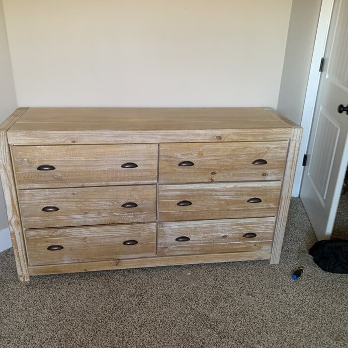 Montauk 6 Drawer 59.5'' W Solid Wood