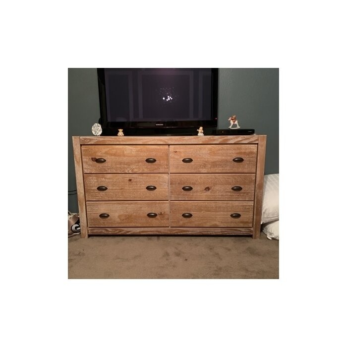 Montauk 6 Drawer 59.5'' W Solid Wood