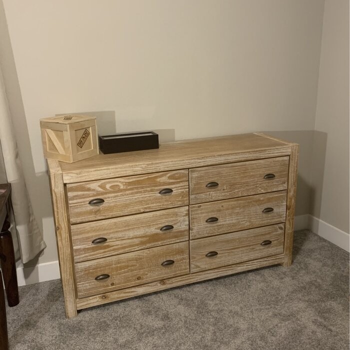 Montauk 6 Drawer 59.5'' W Solid Wood