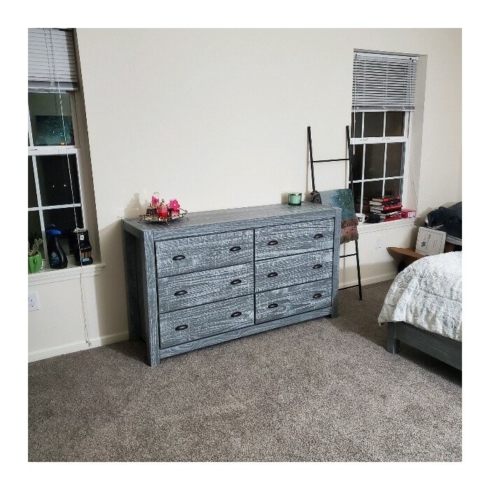 Montauk 6 Drawer 59.5'' W Solid Wood