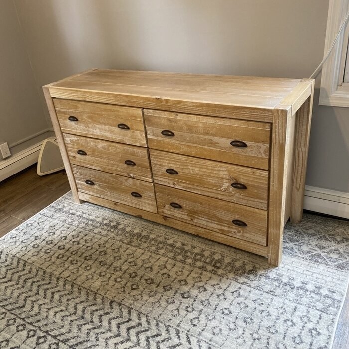 Montauk 6 Drawer 59.5'' W Solid Wood