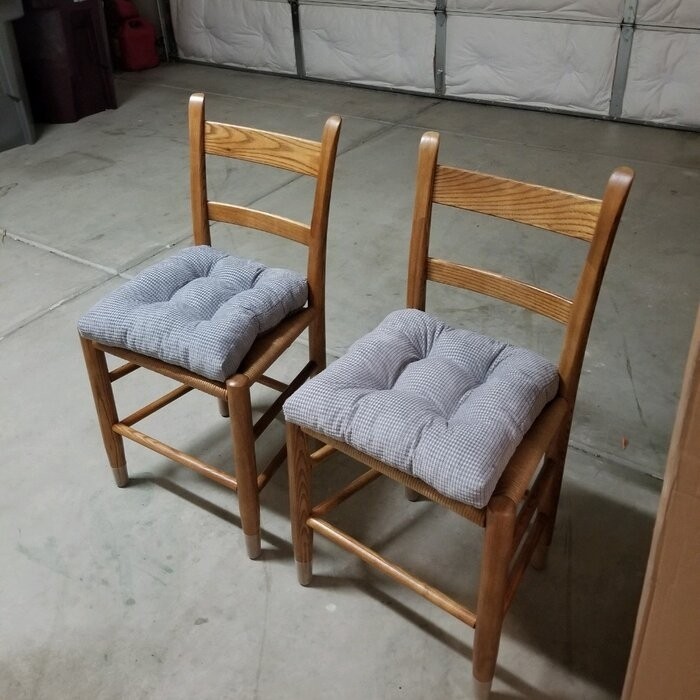Moore Solid Wood Ladder Back Side Chair in Brown