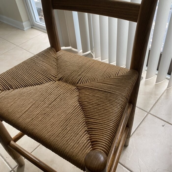 Moore Solid Wood Ladder Back Side Chair in Brown