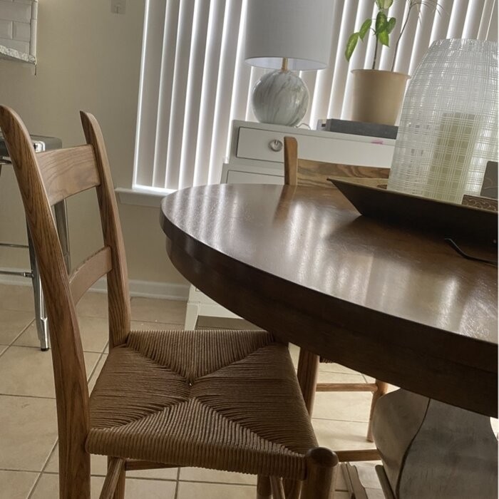 Moore Solid Wood Ladder Back Side Chair in Brown