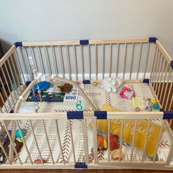 Natural Wooden Baby Playpen Safety Gate