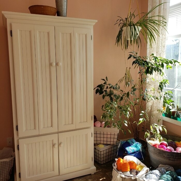 Neasa Solid Wood Armoire Desk