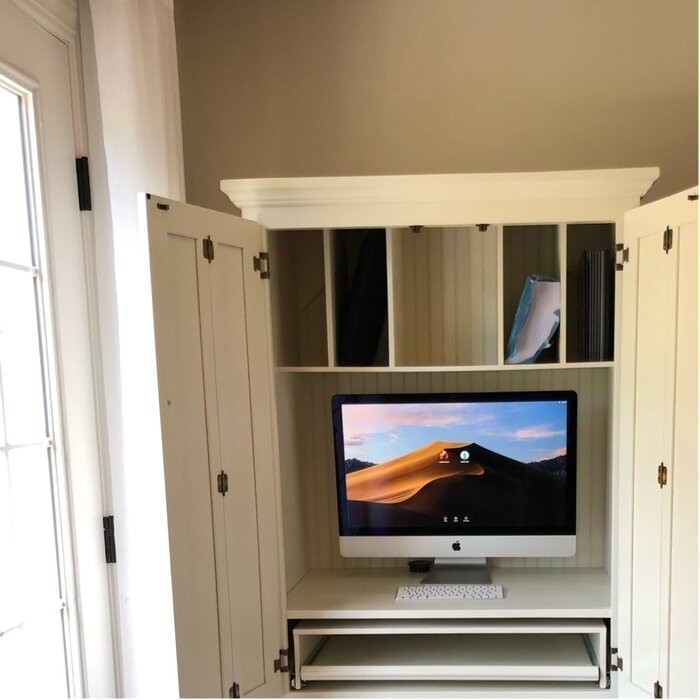 Neasa Solid Wood Armoire Desk