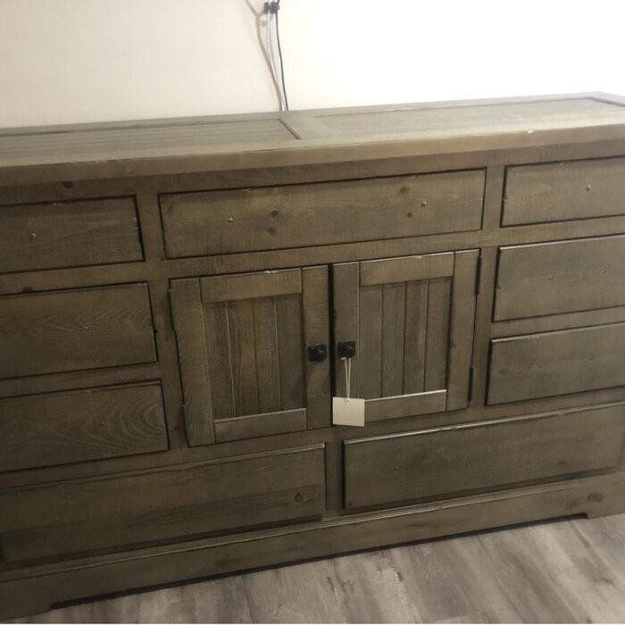 Newtowne 9 Drawer 66'' W Combo Dresser with Mirror
