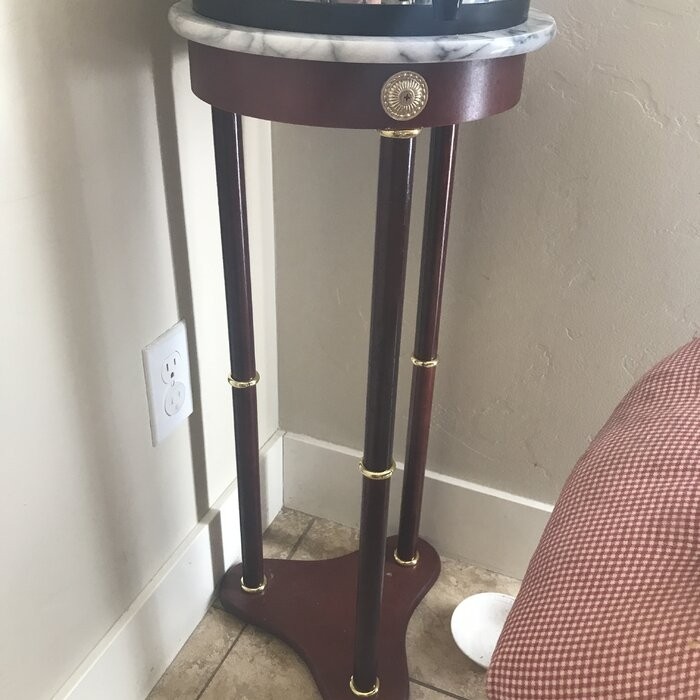 Noack Round Pedestal Marble Plant Stand