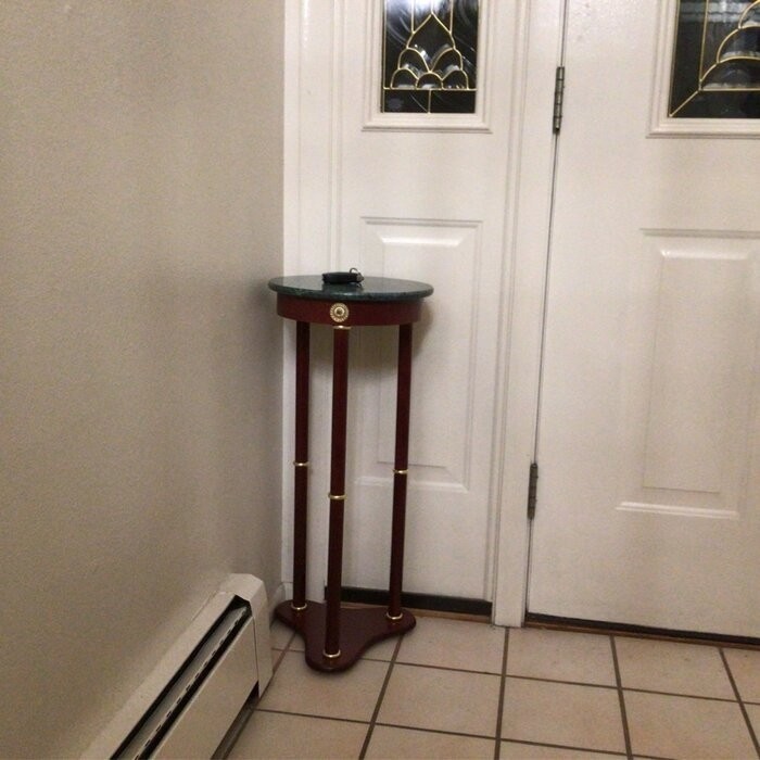 Noack Round Pedestal Marble Plant Stand