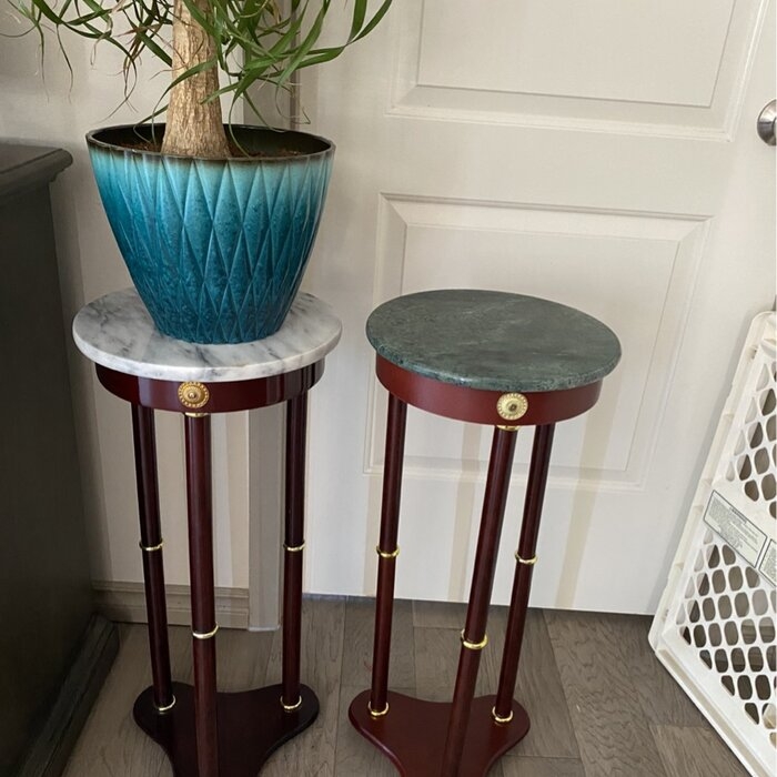 Noack Round Pedestal Marble Plant Stand