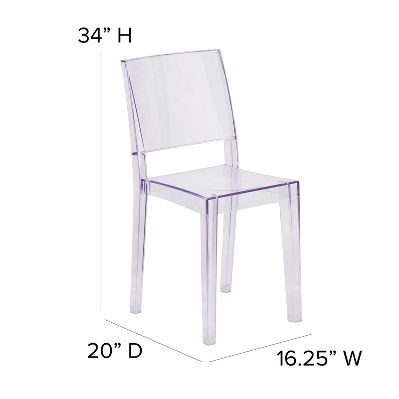 Normand Stacking Side Chair in Clear