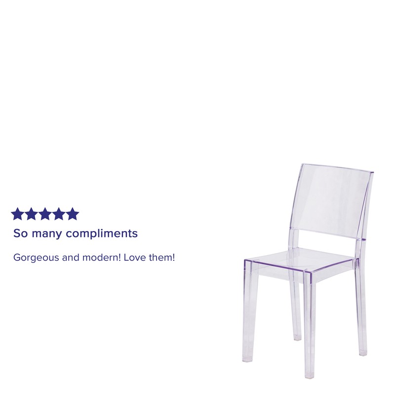 Normand Stacking Side Chair in Clear