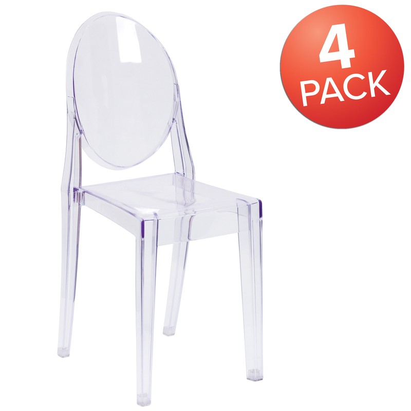 Normand Stacking Side Chair in Clear