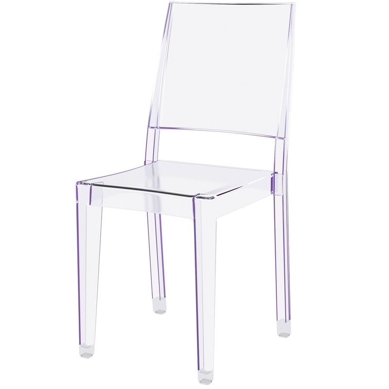 Normand Stacking Side Chair in Clear