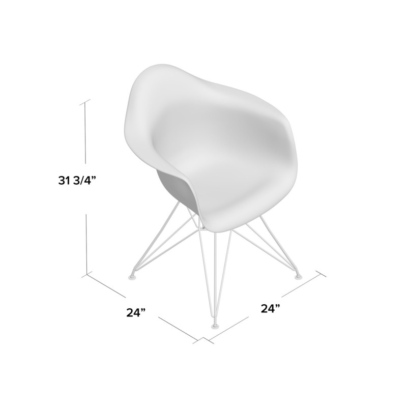 Nunley Stacking Arm Chair in Clear