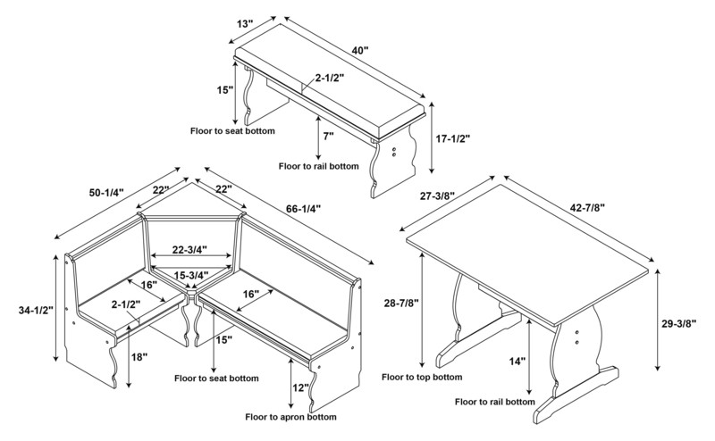 Olivia 5 - Person Breakfast Nook Dining Set