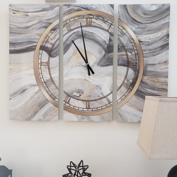 Oversized Canion Glam Metal Wall Clock