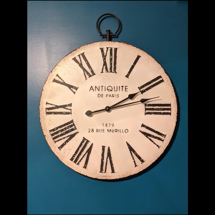 Oversized Jamel Round Metal with Top Loop 24.21" Wall Clock