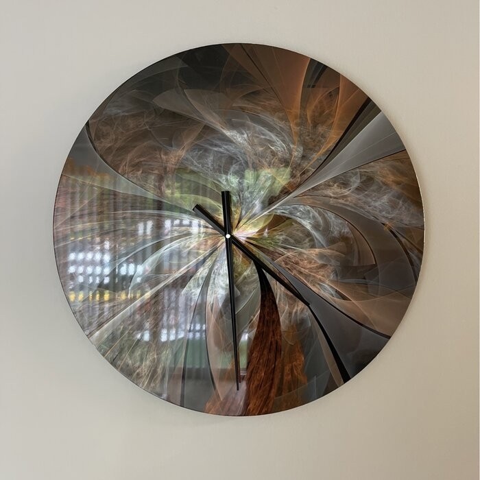 Oversized Symmetrical Fractal Flower Wall Clock