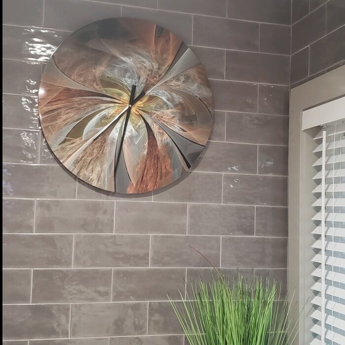 Oversized Symmetrical Fractal Flower Wall Clock