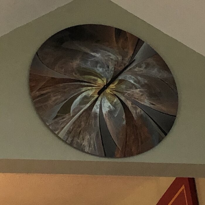 Oversized Symmetrical Fractal Flower Wall Clock
