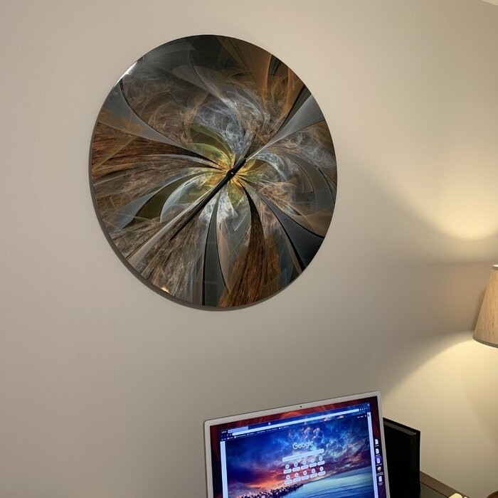 Oversized Symmetrical Fractal Flower Wall Clock