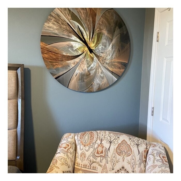 Oversized Symmetrical Fractal Flower Wall Clock