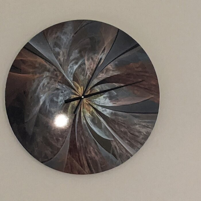 Oversized Symmetrical Fractal Flower Wall Clock