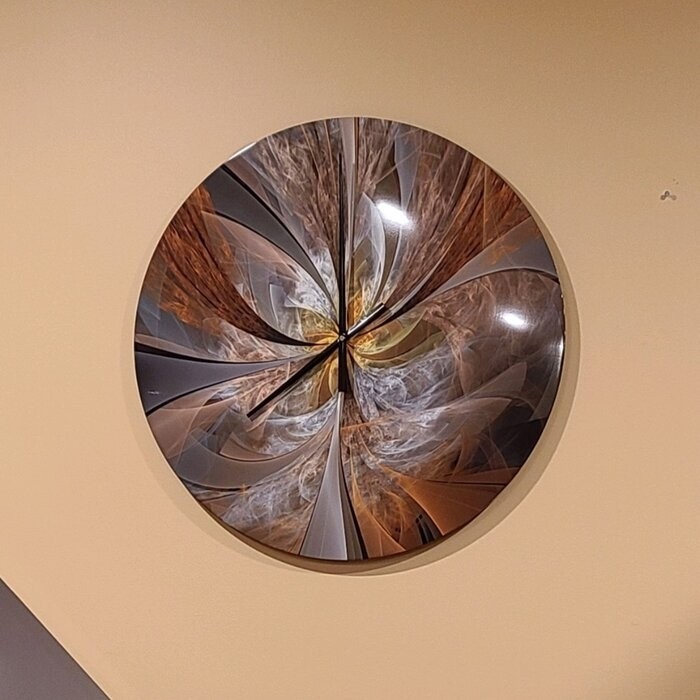 Oversized Symmetrical Fractal Flower Wall Clock
