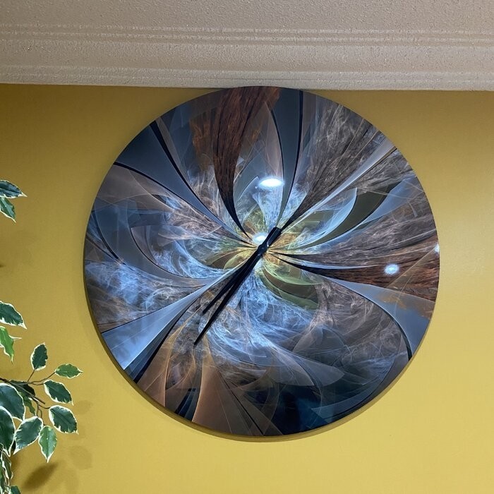 Oversized Symmetrical Fractal Flower Wall Clock
