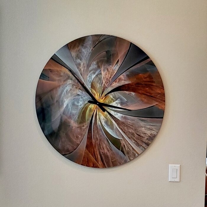 Oversized Symmetrical Fractal Flower Wall Clock