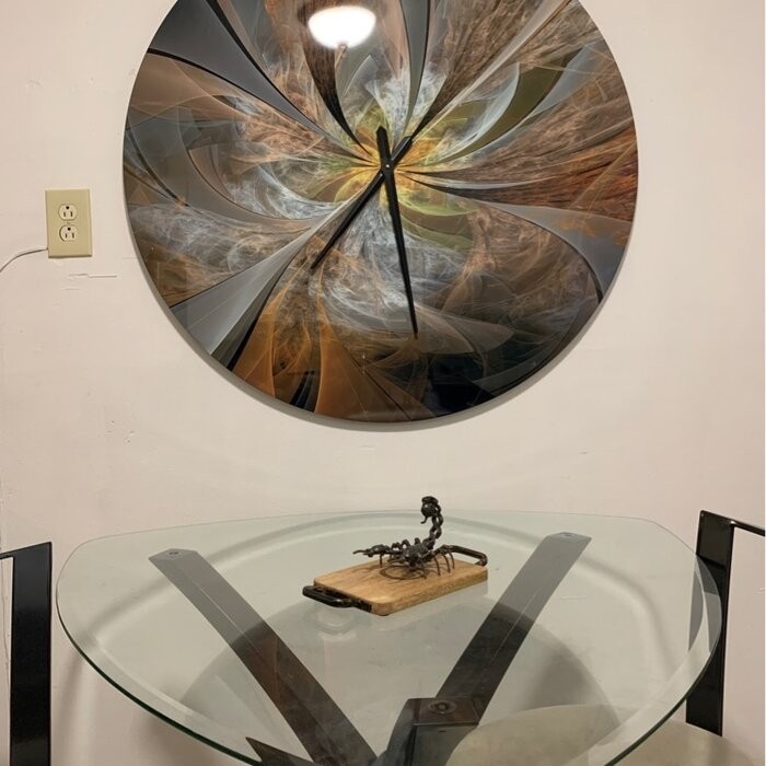 Oversized Symmetrical Fractal Flower Wall Clock