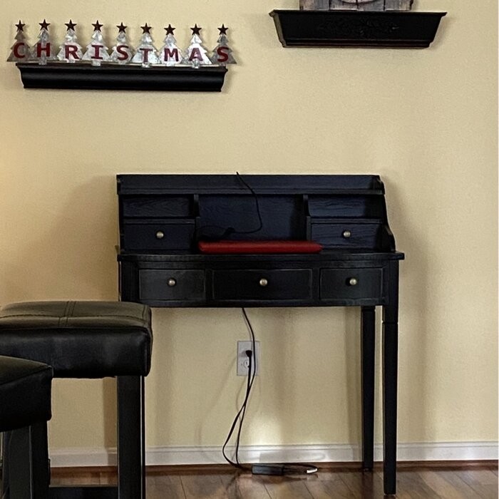 Paignt Secretary Desk with Hutch