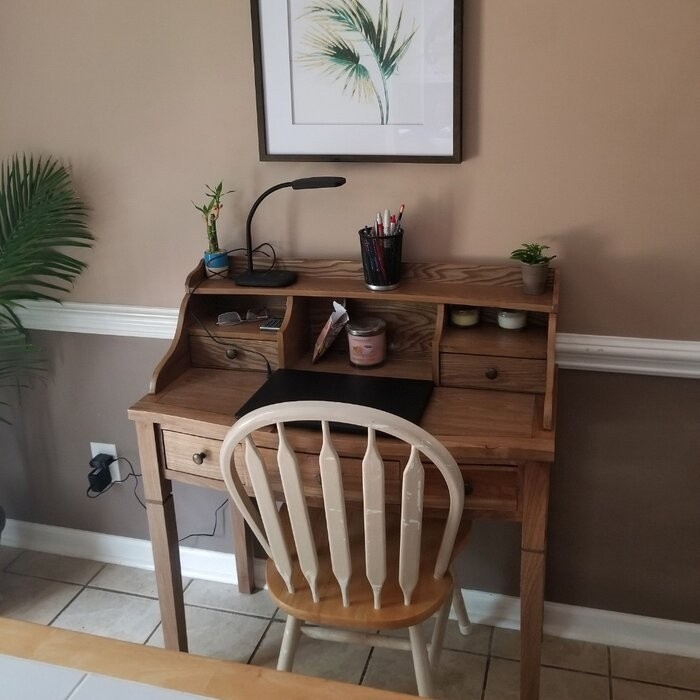 Paignt Secretary Desk with Hutch
