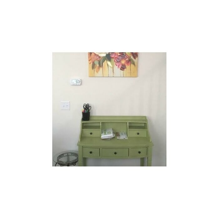Paignt Secretary Desk with Hutch