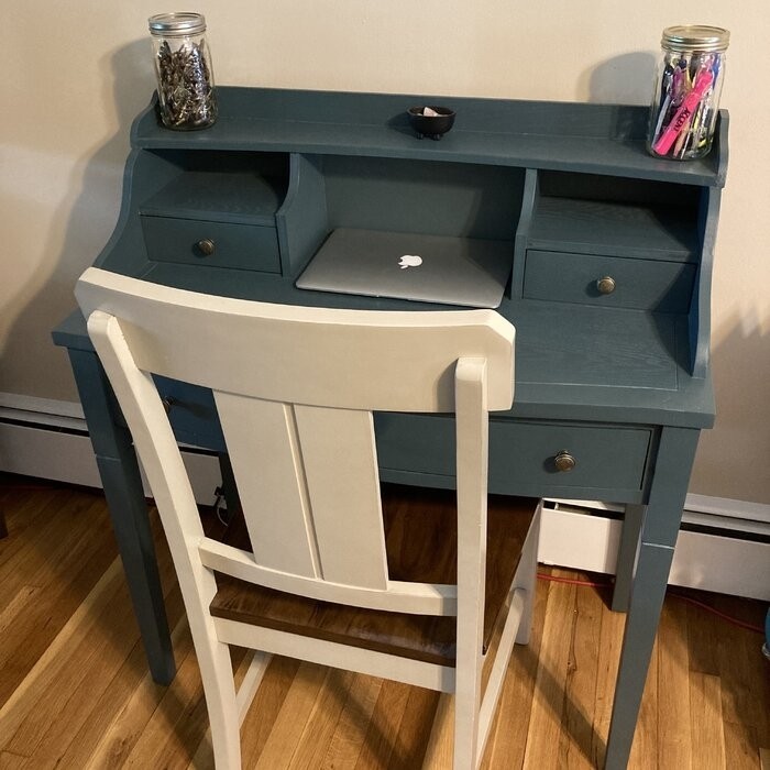 Paignt Secretary Desk with Hutch
