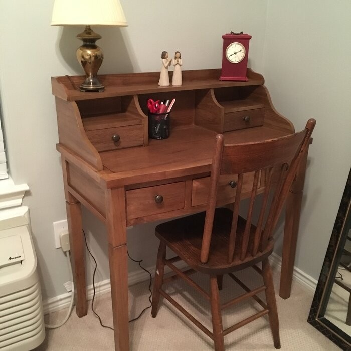 Paignt Secretary Desk with Hutch
