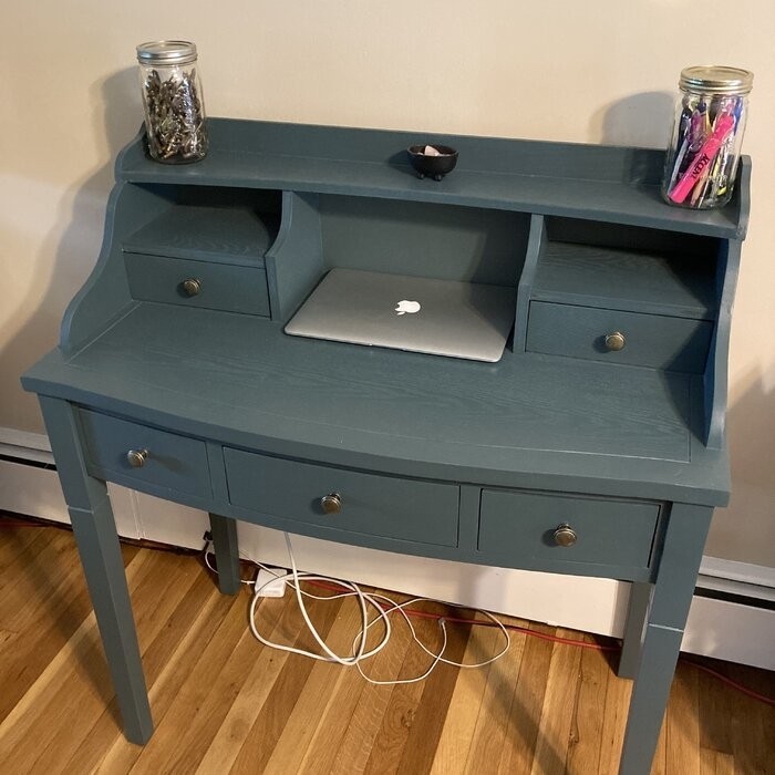 Paignt Secretary Desk with Hutch