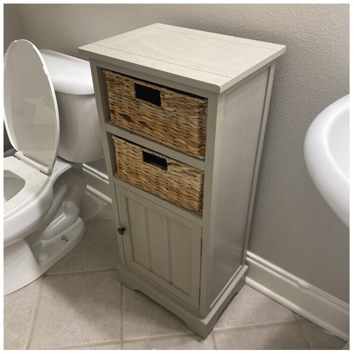 Painswick 35'' Tall Solid Wood 1 - Door Accent Cabinet