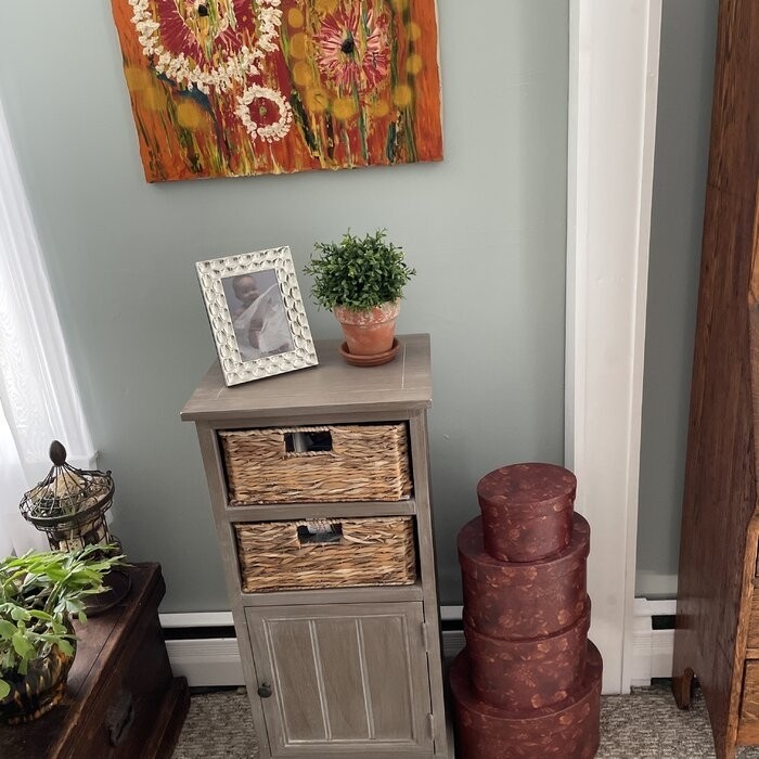Painswick 35'' Tall Solid Wood 1 - Door Accent Cabinet