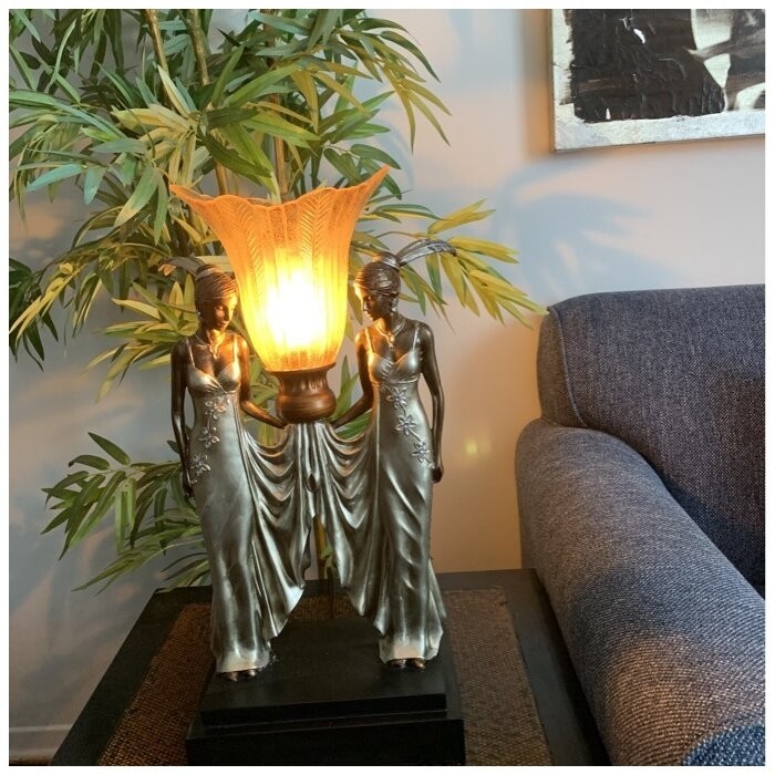 Peacock Maidens Illuminated Figurine