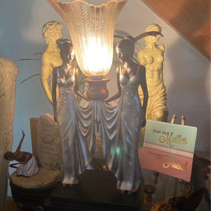 Peacock Maidens Illuminated Figurine